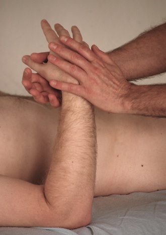 Massaging wrist & hand